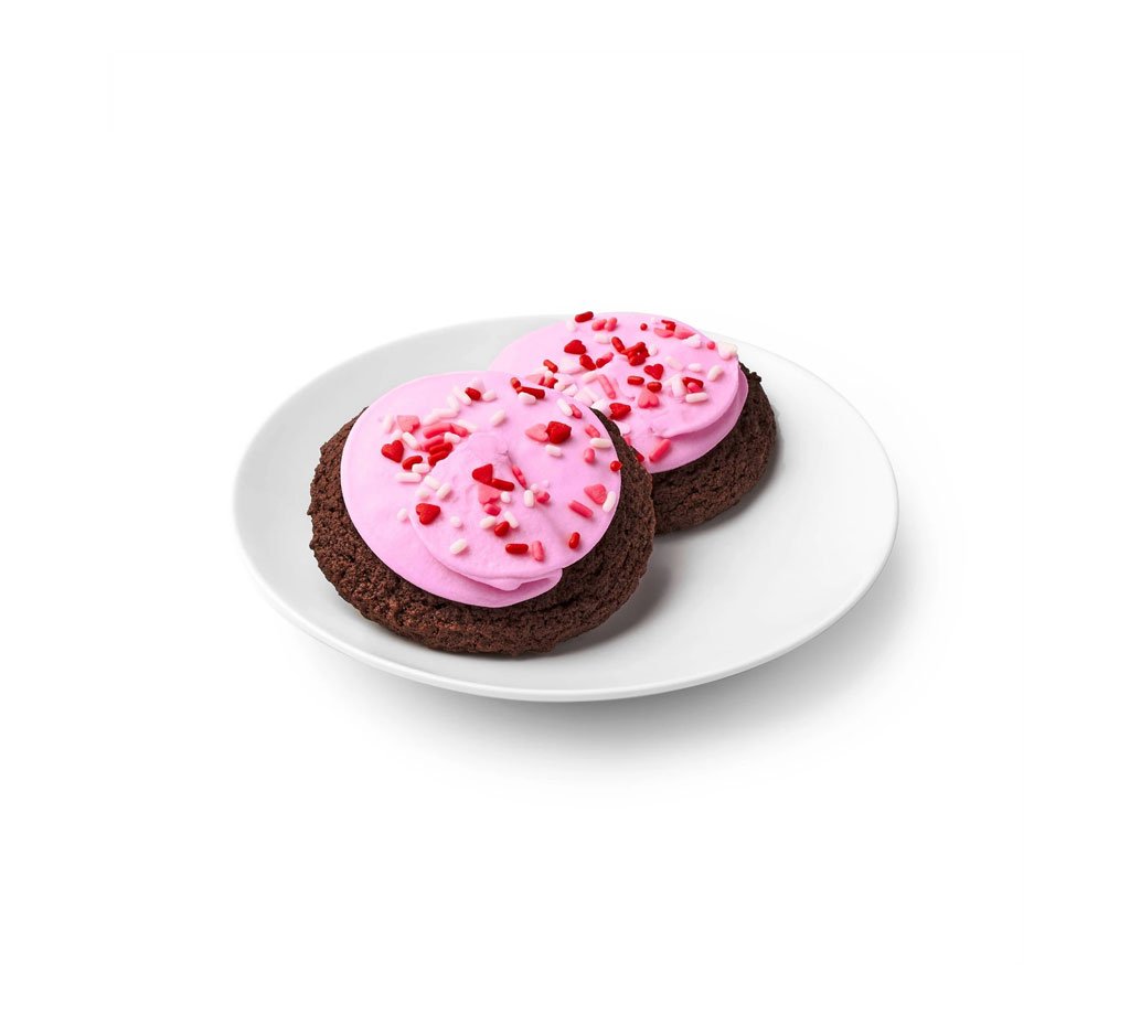 Valentine's Day Pink Frosted Chocolate Cookies - Hình ảnh 2