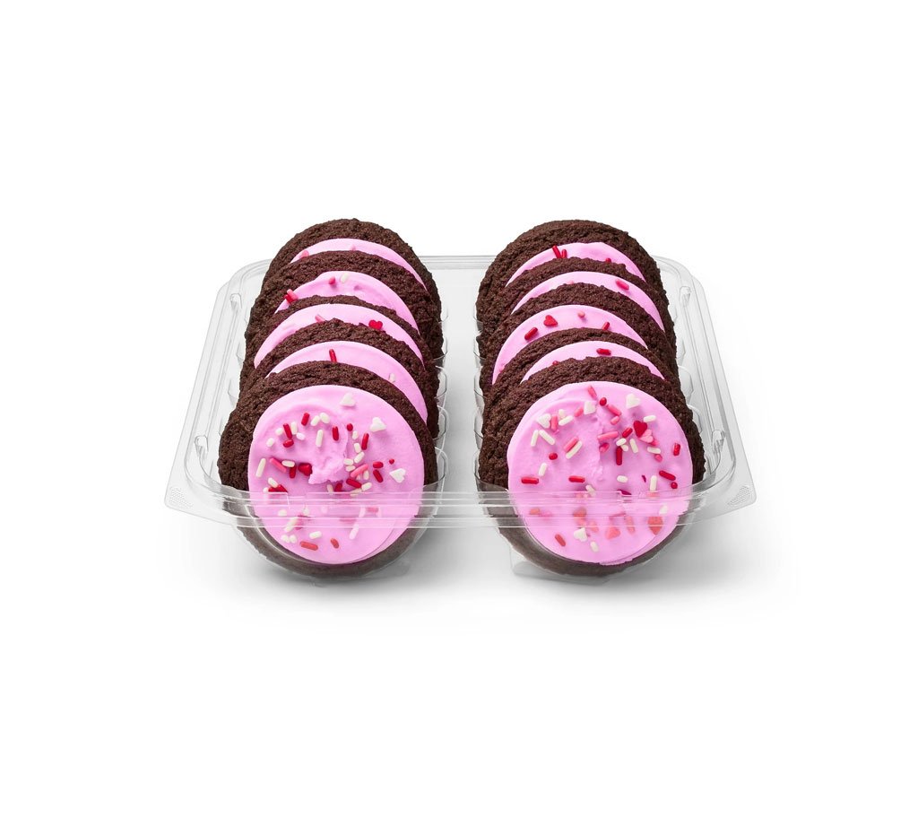 Valentine's Day Pink Frosted Chocolate Cookies - Hình ảnh 4